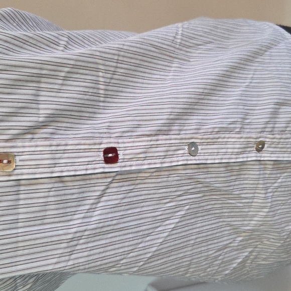 Hugo Boss cotton blend striped shirt Sz 4 - Picture 3 of 11